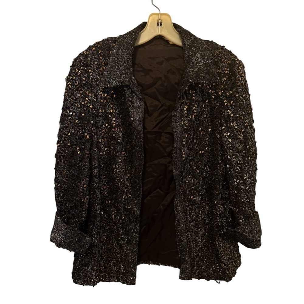 Vintage Lee Jordan New York Black Metallic Jacket